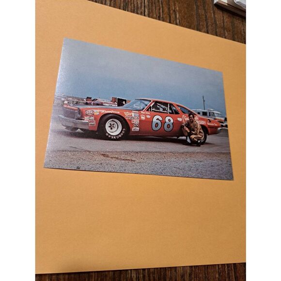Vintage Alton Jones #68 Chevelle NASCAR Postcard STP Crimson Dale 5x7 UNUSED - Picture 1 of 2